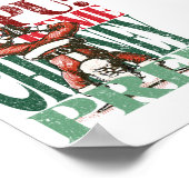 Handstand PushUp Fun Weihnachtsversion Fitness Poster (Ecke)