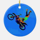 Handständer - Freestyle Motocross Stunt Keramik Ornament (Hinten)