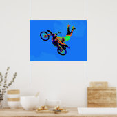 Handständer - Freestyle Motocross Stunt Poster (Küche)