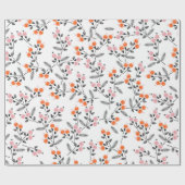 Handstich Stickerei Nahtloses Muster mit Litze Geschenkpapier (Flach)