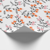 Handstich Stickerei Nahtloses Muster mit Litze Geschenkpapier (Ecke)