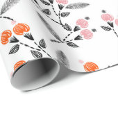 Handstich Stickerei Nahtloses Muster mit Litze Geschenkpapier (Rolleneckpunkt)