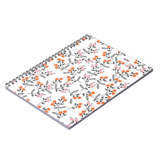 Handstich Stickerei Nahtloses Muster mit Litze Notizblock (Linke Seite)