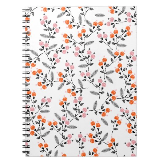 Handstich Stickerei Nahtloses Muster mit Litze Notizblock (Vorderseite)