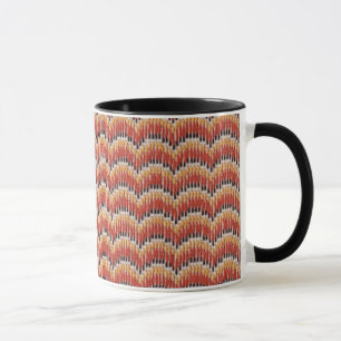 Handstickerei-Tasse - Vermilion/bargello Tasse