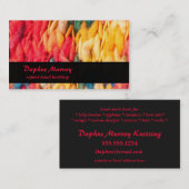 Handstricker-rotes und gelbes Garn Visitenkarte (Vorne/Hinten)