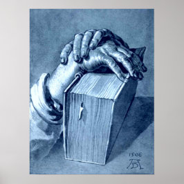 Handstudie mit Bibel - Durer Poster