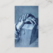 Handstudie mit Bibel - Durer Visitenkarte (Rückseite)