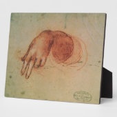 Handstudie (rote Kreide auf Papier) Fotoplatte (Seite)