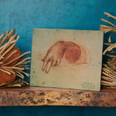 Handstudie (rote Kreide auf Papier) Fotoplatte (Seite)