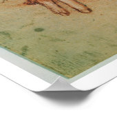 Handstudie (rote Kreide auf Papier) Poster (Ecke)