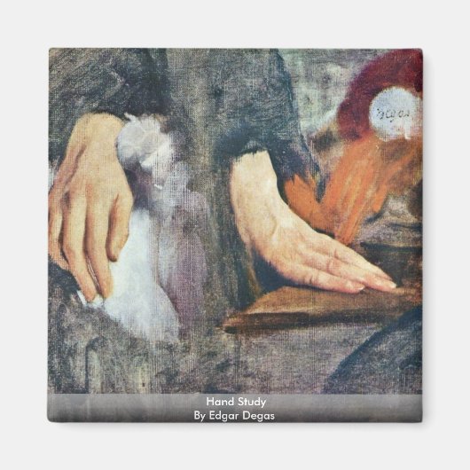 Handstudie von Edgar Degas Magnet (Vorne)