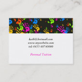 Handtapete Visitenkarte (Rückseite)