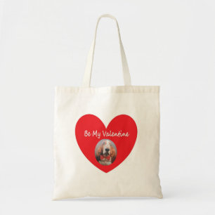 Handtasche Basset Hound rotes Herz ist mein Valent Tragetasche