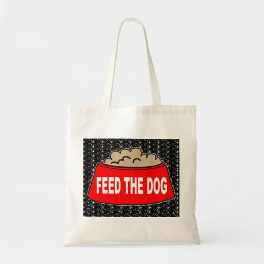 Handtasche Dog Food Bowl Red Fütterte den Hund auf Tragetasche (Vorne)