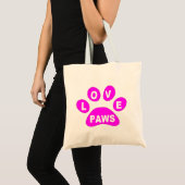 Handtasche Liebe Paws Pink Tragetasche (Vorderseite (Produkt))