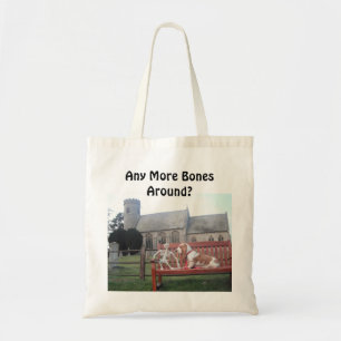Handtasche mit Basset Hound spricht mit Mr. Bones Tragetasche
