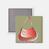 Handtasche mit Fringe Magnet (Vorderseite/Rückseite)