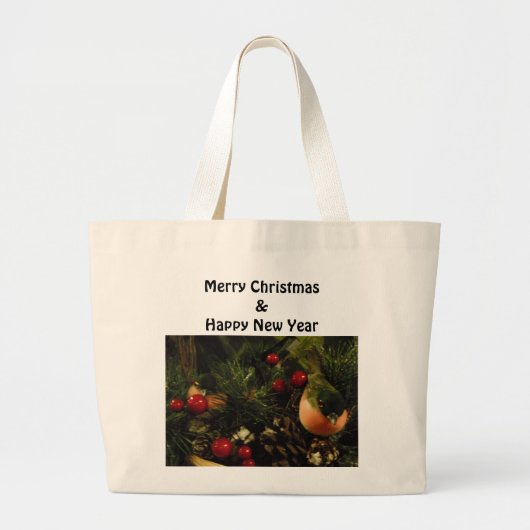 Handtasche mit Vögeln Jumbo Stoffbeutel (Vorne)