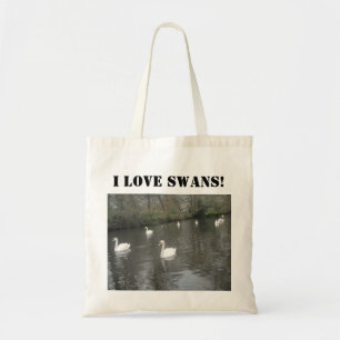 Handtasche Schwänze Schwimmen, I Liebe Schwänze Tragetasche