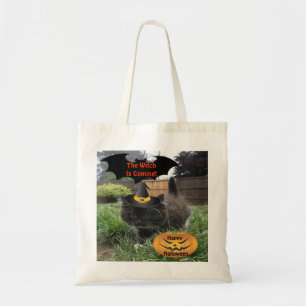 Handtasche Schwarze Katze Die Hexe kommt Tragetasche