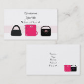 Handtasche-Visitenkarte des Accessordesigners Visitenkarte (Vorne/Hinten)