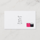 Handtasche-Visitenkarte des Accessordesigners Visitenkarte (Rückseite)