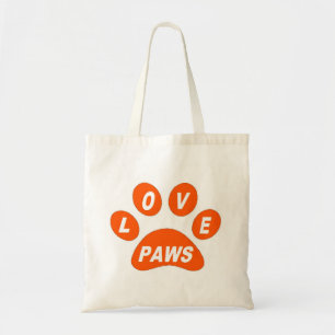 Handtaschen Liebe Pasten auf Orange Tragetasche