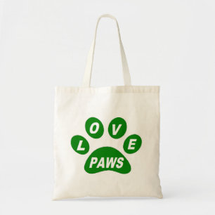 Handtaschen Liebe Paws Green Tragetasche