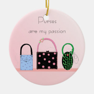 Handtaschen sind meine Leidenschaft Keramikornament