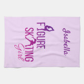 Handtuch Abbildung Skaten Mädchen lila rosa (Horizontal)