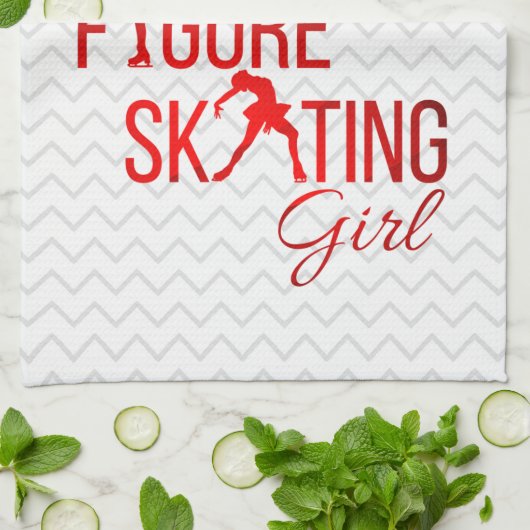 Handtuch Abbildung Skaten Mädchen rot (Gefaltet)