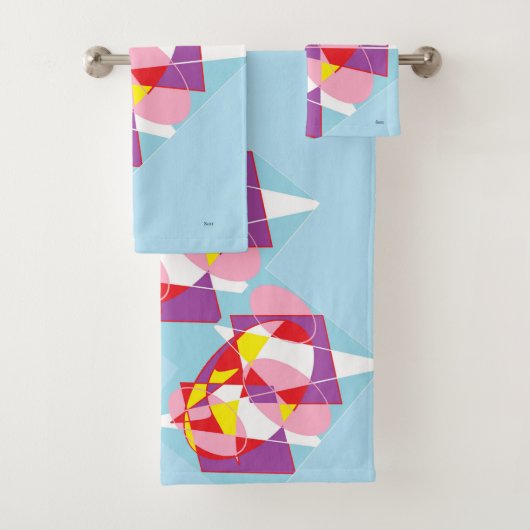 Handtuch: Abstrakte Designs Badhandtuch Set (Insitu)