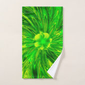 Handtuch Abstrakte Linien Grüne Blume Badhandtuch Set (Handtuch)
