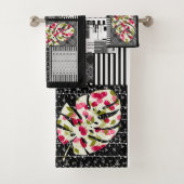 Handtuch Abstrakte Patchwork Steppdecke Steppdecke Badhandtuch Set (Insitu)