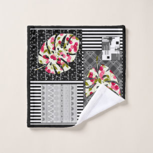Handtuch Abstrakte Patchwork Steppdecke Steppdecke Badhandtuch Set