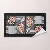Handtuch Abstrakte Patchwork Steppdecke Steppdecke Badhandtuch Set (Handtuch)