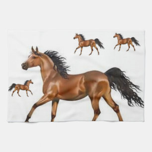 Handtuch aus brauner Pferdeküche