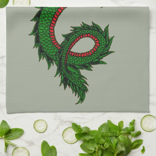Handtuch aus chinesischer Drachenküche (Gefaltet)