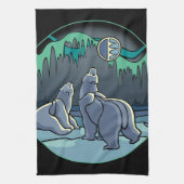 Handtuch aus Native Bear Art Polar Bärentuch (Vertikal)
