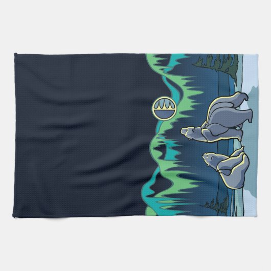 Handtuch aus Native Bear Art Polar Bärentuch (Horizontal)