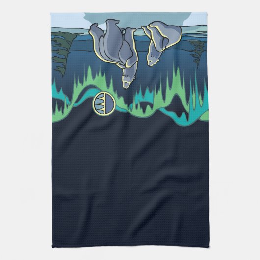 Handtuch aus Native Bear Art Polar Bärentuch (Vertikal)