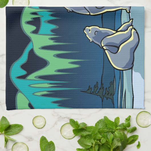 Handtuch aus Native Bear Art Polar Bärentuch (Gefaltet)