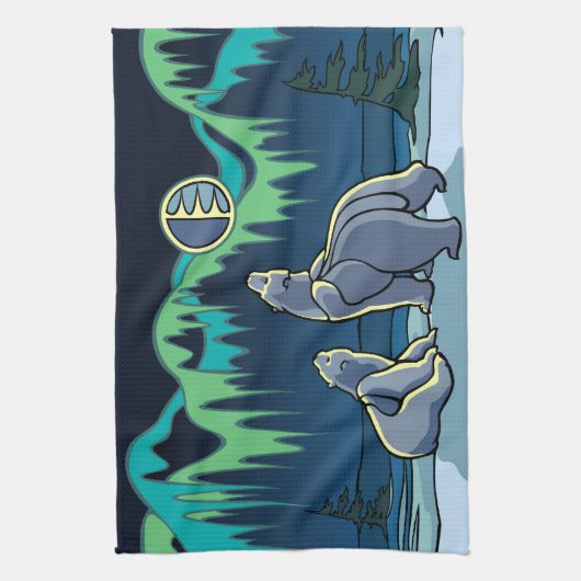 Handtuch aus Native Bear Art Polar Bärentuch (Vertikal)