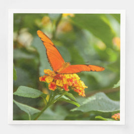 Handtuch aus Papier, Foto eines Schmetterlinges Serviette