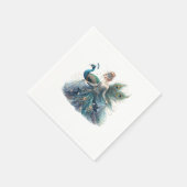 Handtuch aus Papier und Pfau Serviette (Ecke)