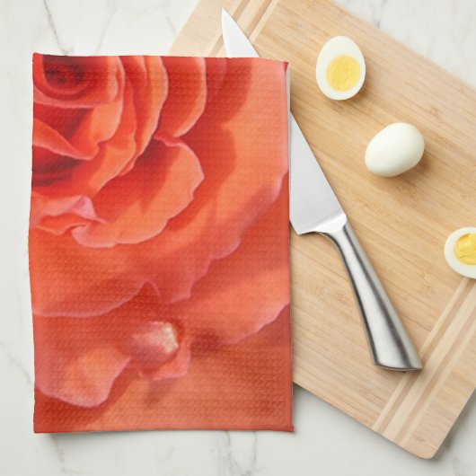 Handtuch aus Rose (Viertel Falte)