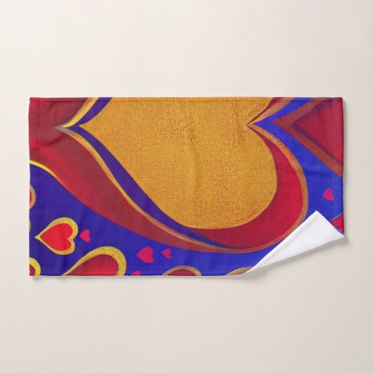 Handtuch aus Rot und Gold (Handtuch)