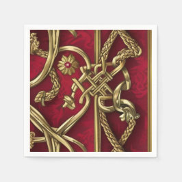 Handtuch aus rotem und goldhaltigem mittelalterlic serviette