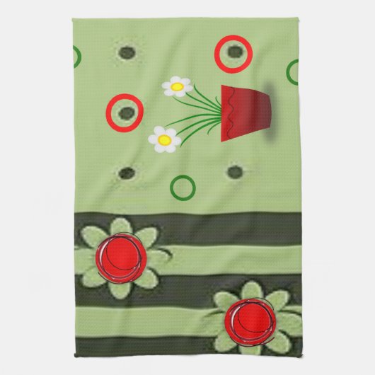 Handtuch aus roter Blume (Vertikal)